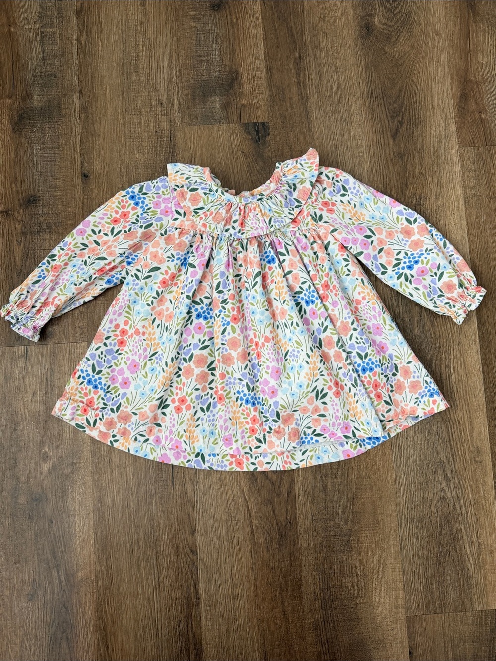 Cecil and Lou Girls Floral Ruffle Long Sleeve Top Size 4